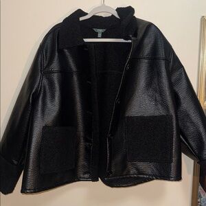 Black Faux Leather Jacket